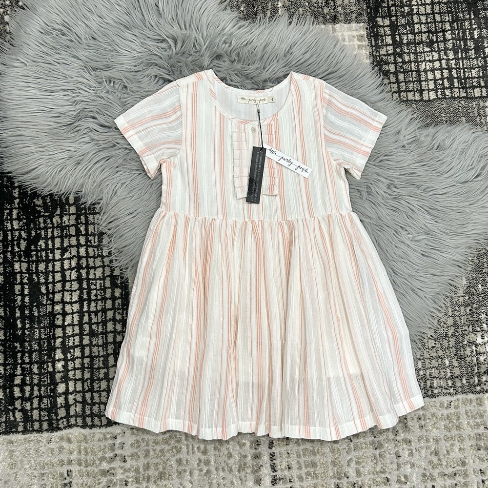 Little Paisley People White & Coral Meaghan‎ Dress Girls Size 6 ($72)